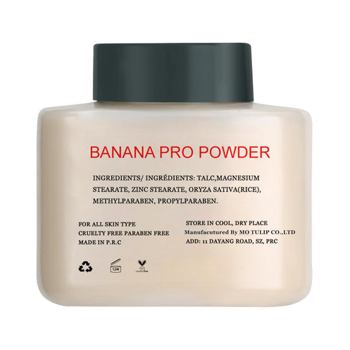 Banana Pro Loose Baking Powder, Easy to Make Up Face Powder for Medium Skin Tones, Long Lasting Matte Finish, Minimizes