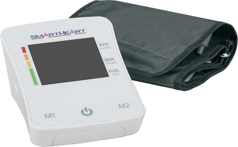 SmartHeart Automatic Digital Blood Pressure Arm Monitor, Wide-Range Upper Arm Cuff, 2-Person Memory