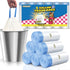 5 Gallon Drawstring Trash Bags, 120 Count, 1.1 Mil Thick, Unscented White Plastic Wastebasket Liners