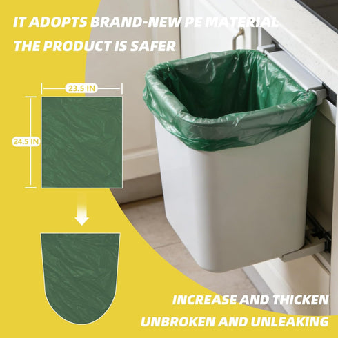 UNMEEE 10 120 Counts Gallon Trash Bags Extra Strong Tall Garbage Bags, Biodegradable Wastebasket Liners for Kitchen