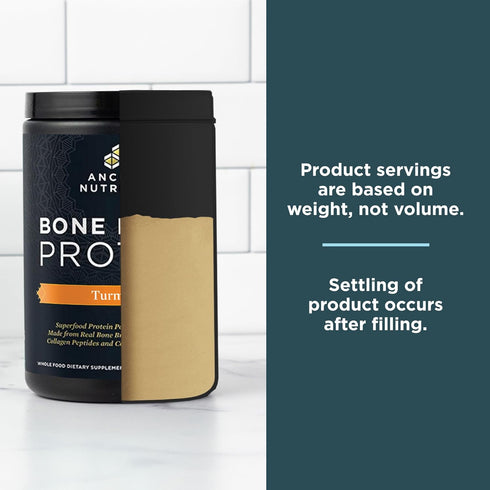 Ancient Nutrition Bone Broth Protein Powder - Turmeric, 20g Protein Per Serving, 20 Serving Tub, Gluten Free