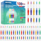 Navona 100 PCS Individually Wrapped Toothbrush Pack, Colorful Manual Disposable Set for Travel