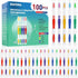 Navona 100 PCS Individually Wrapped Toothbrush Pack, Colorful Manual Disposable Set for Travel