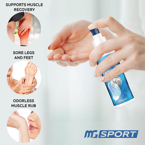 Magnesium Gel for Leg Cramps - 7.1 oz, High Absorption Topical Muscle Recovery Rub, 50mg Magnesium Chloride
