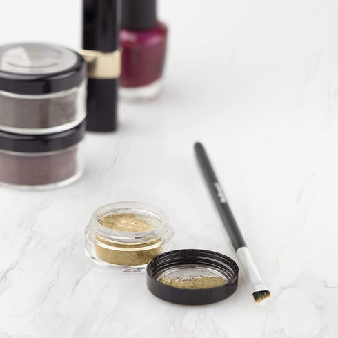 Natural Eyebrow Powder Kit, Mica Brow Makeup with Professional Angled Brush, 10 Natural Shades