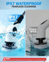 Maraiss 3-Speed 10 90 IPX7 Electric Spin Scrubber, Shower Scrubber with Long Handle & Replaceable Brush Heads, Cordless