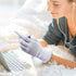 MIG4U Moisturizing Beauty Gloves - Touchscreen Overnight Sleeping Gloves for Women with Dry Hands (Grey Purple, 3 Pairs)