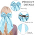 MHDGG 5Pcs Silky Satin Hair Bows - Oversized Long Tail Clips for Women in 5 Colors