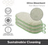 OGGI Bambou Odor-Free Kitchen Sponges - 3 pcs Natural Sponges for Dishes, 91% Bamboo-Derived Rayon, Reusable, Absorbent