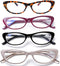 Blue Light Blocking Reading Glasses for Women, Fashion Designer Cat Eye Computer Readers Anti UV Eyestrain
