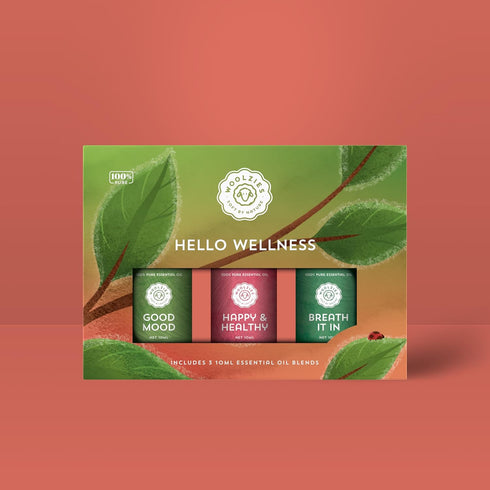 Set 3 Hello Wellness Essential Oil of Pure and Natural Essential Oils for Home, Office, Diffuser | Premium Aromatherapy