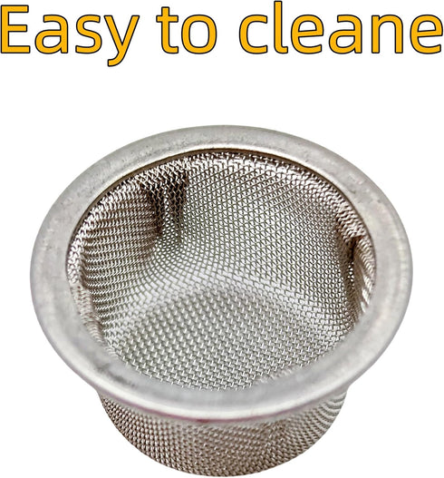 15pcs 1/2 Inch Pipe Screens - Premium 304 Stainless Steel Pipe Screen Filters with Metal Storage Box