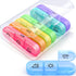 ZIKEE Compact Weekly Pill Organizer 3 Times a Day - 7 Day Pill Box with Roomy Case for Vitamins, Fish Oils, Supplements