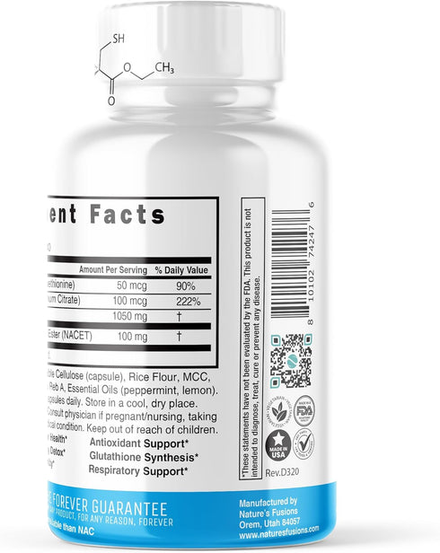 GlyNAC-ET NAC Supplement - 60 Capsules, N-Acetyl Cysteine Ethyl Ester, Boost Glutathione, Anti-Aging
