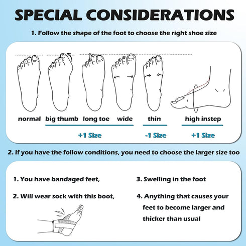 honarry Walking Boot for Broken Foot & Injuries - Lightweight Medical Boot with Anti-Slip Sole, Adjustable Straps