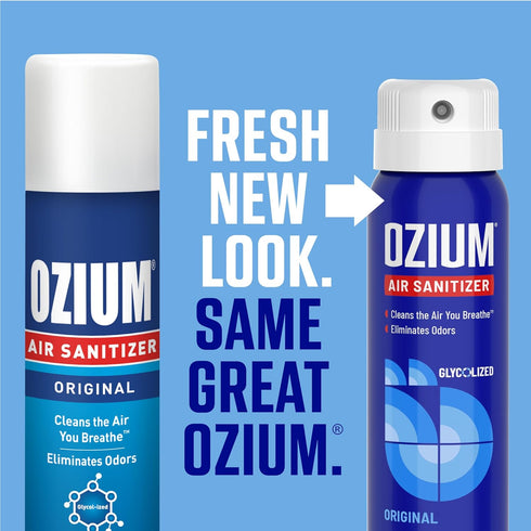 Ozium Air Sanitizer & Odor Eliminator, 3.5 Oz, Original Scent, Pack of 2 for Homes, Cars, Offices