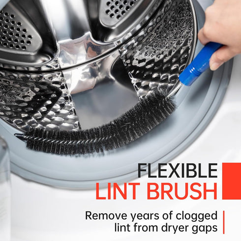BLuesea Dryer Vent Cleaner Kit, 15-Piece Ultimate Dryer Cleaning Kit with 30 Feet Dryer Vent Brush and Vacuum
