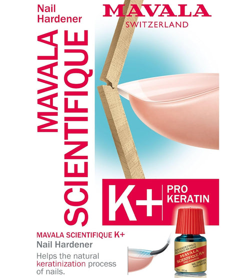 MAVALA Scientifique K+ Keratin Hardener, Protect Nails, Multi-color, 0.16 Fl Oz