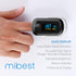mibest OLED Finger Pulse Oximeter, O2 Meter in Dual Color White/Black