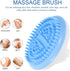 SECFOU Gua Sha Meridian Massage Brush for Back Neck Shoulder Relief, Multifunctional Blue Scraping Tool for Full Body
