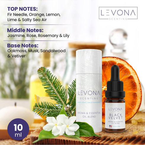 Levona Scents Oil Diffuser Essential Oils: Fragrance Oil for Diffuser - Black Velvette Diffuser Oils Scents - Woody