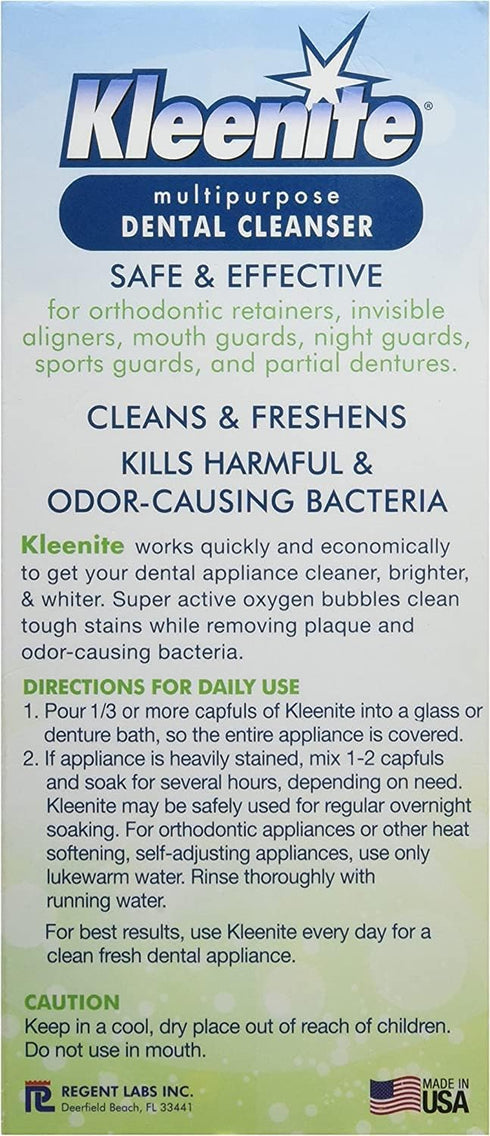 kleenite Multipurpose Dental Cleanser - 90 Cleanings, Fresh Mint, 9 fl oz (Pack of 2)