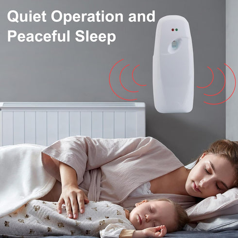 Automatic Air Freshener Dispenser, Wall Mount/Free Standing, Programmable Aerosol Spray Perfume Dispenser (White)