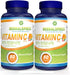 Herbalxpress Vitamin C 500mg with Rose Hips, Ascorbic Acid & Citrus Bioflavonoids - 100 Tablets (2 Tubs) for Immune