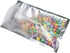 100pcs Frosted Clear Window Flat Colored Metallic Foil Resealable Zipper Seal Bags (Black, Flat, 3oz)