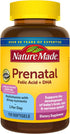 Nature Made Prenatal with Folic Acid + DHA, 110 Softgels for Daily Nutritional Support, 110 Day Supply