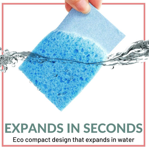bioGo 30 Pack Compostable Pop-Up Sponges - Non-Scratch, Plant-Based Dish Sponges