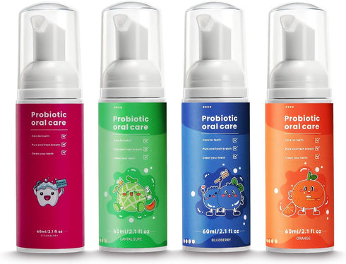 Kids Foam Fluoride Free Toothpaste Mix Mint Flavor, Toddler Natural Teeth Deep