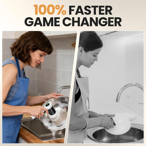 IPX7 6 -SD-CTB02 Electric Bathroom Cleaning Brush, Cordless Spin Scrubber Full Body Waterproof with Replaceable Brush