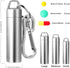 Small Pill Case, Portable Metal Pill Holder Keychain, Waterproof Mini Stainless Steel Organizer for Travel