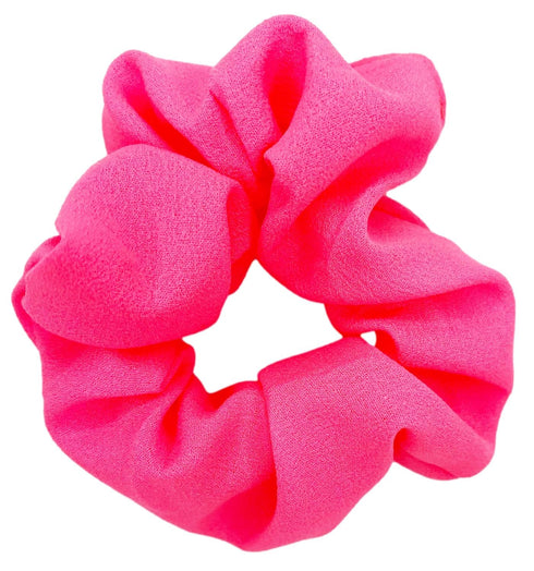 Neon Pink Scrunchie for Hair, Hot Pink 80s Scrunchies Hair Accessories for Ponytails