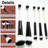 10 Pieces Beadable Makeup Brushes, DIY Comestic Brushes Kit for Beaded Eyeshadow Brush (Black)
