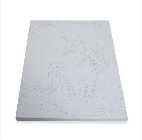 L LIFETIME Art Paint Set for Kids, DIY Painting Kit with Brush, Hard Canvas, Acrylic Paints, Washable, Unicorn Gift