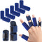 Finger Splint Set of 2, Trigger Finger Brace with 10 Nylon Sleeves for Sport Injuries and Swelling, Blue