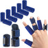 Finger Splint Set of 2, Trigger Finger Brace with 10 Nylon Sleeves for Sport Injuries and Swelling, Blue