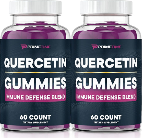 Quercetin + Zinc + Vitamin C 1000mg Gummies with Elderberry, Vegan Immune Support Gummy Booster for Kids Adults (2