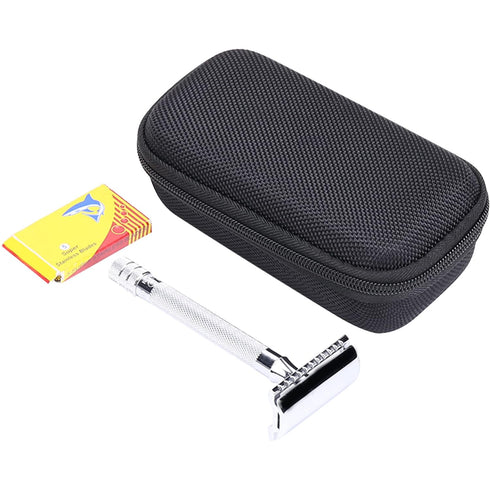 Khanka Hard Travel Case for WEISHI Double Edge Safety Razor/Merkur Long Handled Razor Replacement