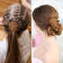 Leather Hair Clip with Stick, Faux Leather Hair Barrette, Oval Shape Hair Accessories for Women