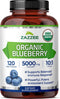 Zazzee USDA Organic Wild Blueberry 10:1 Extract - 5000 mg Strength, 120 Vegan Capsules