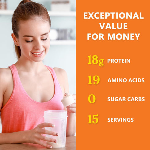 Zammex 100% 18G 1&3, Grass-Fed Beef Bone Broth Protein Powder, Protein, Hydrolyzed Collagen Peptides Type Supports
