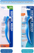 Lit-Pack 2 Pack (1 1hard Denture Clean Toothbrush for Denture Care Tool w/Multi Layered Ordinary or Hard Bristles Dual
