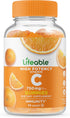 Lifeable Vitamin C - 90 Gummies (750 mg), Great Tasting Natural Flavor Gummy Supplement, Vegetarian GMO-Free Chewable