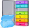 ZIKEE 7 Packs Extra Large Pill Organizer, Portable 7 Day Pill Box for Medication, Vitamin, Fish Oil, Black
