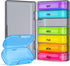 ZIKEE 7 Packs Extra Large Pill Organizer, Portable 7 Day Pill Box for Medication, Vitamin, Fish Oil, Black