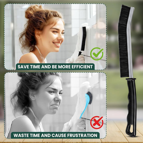 Solvra Set 6Pcs Crevice Cleaning Brush Hard Bristle Cleaning Tools for Grout, Tile Floors, Gaps & Narrow Spaces Small