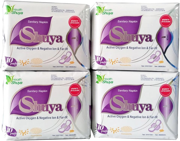 SHUYA Ultral Thin Feminine Care Pads for Women Regular Length with Wings, Patented